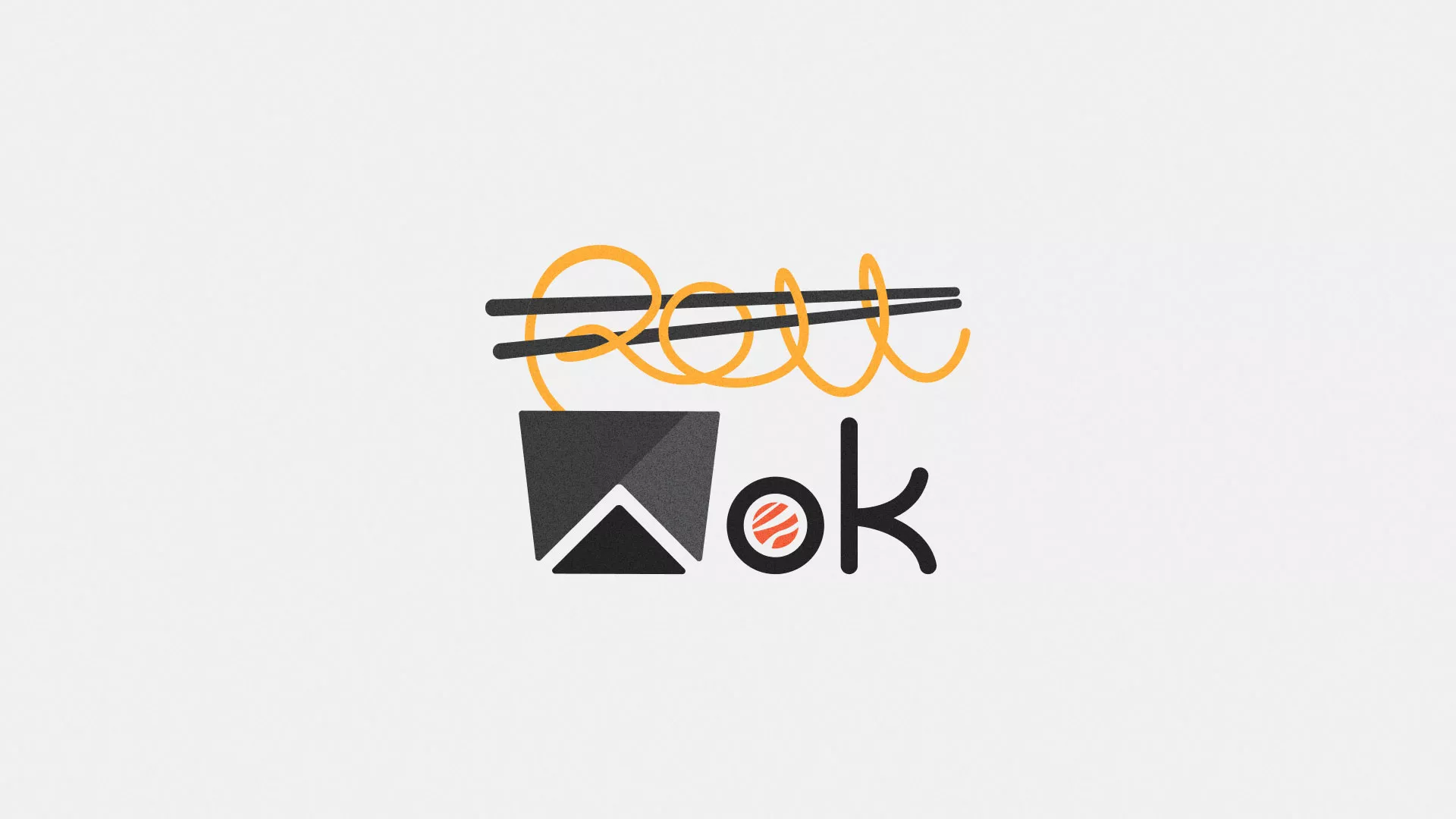 Разработка логотипа суши-бара «Roll Wok Club» в Шенкурске